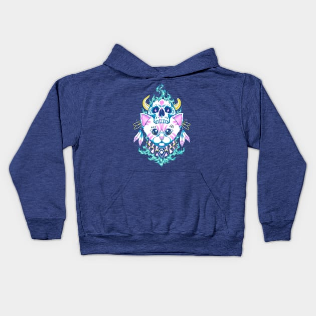 Apawcalypse Meow Kids Hoodie by stevenlefcourt